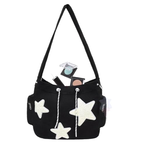 Fukamou Süße Schultertasche, Süße Messenger-Tasche,Messenger-Umhängetasche Mit Sternmuster | Große Kapazität, Tragbare -Umhängetaschen Für Mädchen von Fukamou