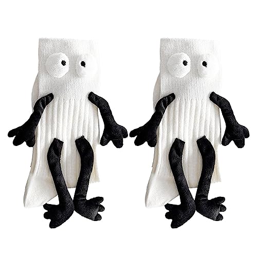 Funny Magnetic Suction 3D Doll Couple Socks | Lustige Socken Für Frauen Männer | Niedliche Lustige 3D-Hand-Paar-Socken von Fukamou