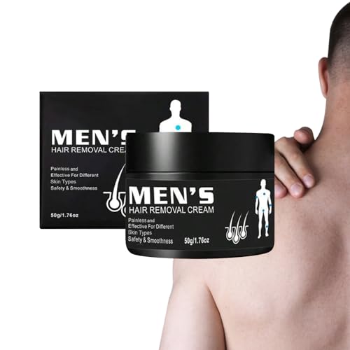 Haarentfernungscreme Für Männer, Achselhaare, Beinhaare, Brusthaare, Tragbare Haarentfernung, Sanft Und Nicht Reizend, 50 G von Fukamou