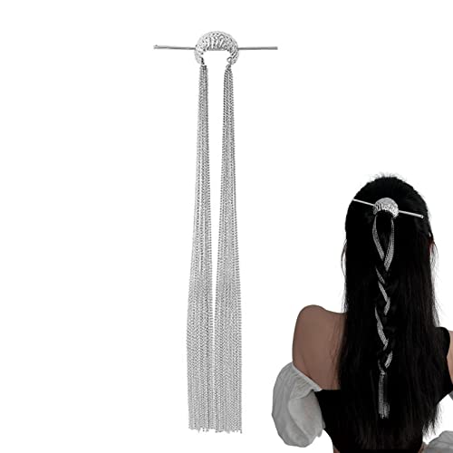 Lange Haarnadel Mit Quaste, Metall Lange Kette Strass Quaste Hairwear - Haarverlängerungen Bling Haar Pferdeschwanz Clips Für Frauen Mädchen Schmuck Pferdeschwanz Halter, Ketten von Fukamou