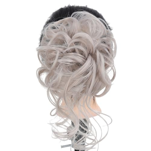 Messy Haarteil Dutt Haargummi Hochsteckfrisuren Curly Wavy Messy Synthetic Bun Updo Haarteil Für Frauen von Fukamou