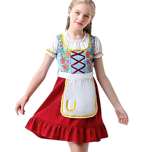 Fukamou Oktoberfest-Kostümset | Europäische und amerikanische Eltern-Kind-Kleidung - Bayrisches Shorts-Shirt-Set für Bar, Abschlussball, Business, Halloween, Alltag, Nachtclub von Fukamou