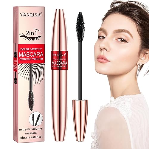 Schwarze Wimperntusche | Widen Open Eyes Mascara mit Push-Up-Bürste,Schwarzbraune, voluminöse Wimperntusche, die das Augen-Make-up verlängert und Volumen verleiht, Wimpernlifting mit Up für Fukamou von Fukamou