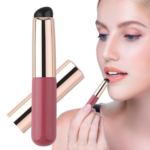 Silikon-Lippenpinsel | Weicher Mini-Lippenapplikator Aus Silikon, Elastischer Concealer-Pinsel, Tragbares Multifunktionswerkzeug Für Frauen, Mädchen, Frauen, Damen, Fortgeschrittene, Anfänger von Fukamou