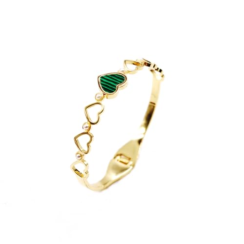 Fukugems 14K Gold überzogene Cubic Zirkonia Messing Armreifen für Frauen, vergoldeter Armreif Style-5 Fukugems 14K Gold überzogene Cubic Zirkonia Messing Armreifen für Frauen, vergoldeter Armreif Style-5 von Fukugems