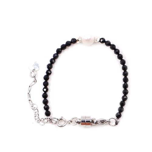 Fukugems Süßwasser Perle Edelstein Armband Naturstein Perlen Armband für Frauen, 1 Pearl+Spinel Fukugems Süßwasser Perle Edelstein Armband Naturstein Perlen Armband für Frauen, 1 Pearl+Spinel von Fukugems