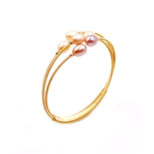 Fukugems Süßwasser Perlenarmband für Frauen, zierliche Perlenarmband, 6 Pearl layered bracelet Style-8 Fukugems Süßwasser Perlenarmband für Frauen, zierliche Perlenarmband, 6 Pearl layered bracelet Style-8 von Fukugems