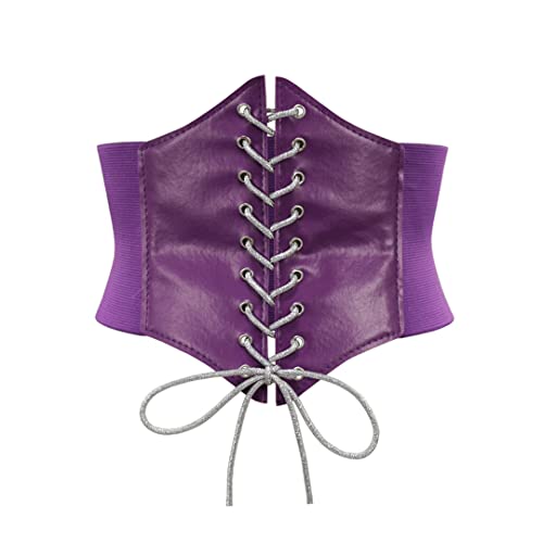 Gothic lila Korsett für Damen Steampunk elastischer Gürtel breite Taille Korsett von Fulbant