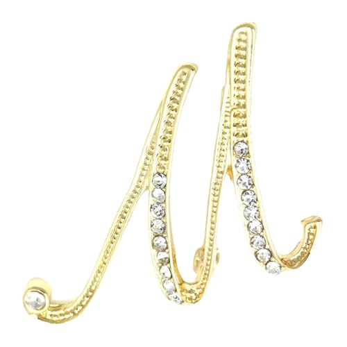 Anfangsbuchstaben-Brosche – Gold-Buchstaben-Brosche – Buchstaben-Ornamente, Anstecknadel Schmuck für Frauen für geschäftliche Hochzeit, Abschlussgeschenk, Buchstaben-Brosche , 1, 1 Stück von Fulenyi