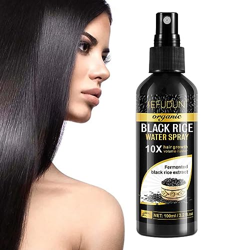 Anti-Frizz-Haarspray - Volumizing Mist Essence Black Rice Water Haarstärkungsspray | Reparatur geschädigter Haare für Frauen und Männer mit dünner werdendem, gefärbtem und lockigem Haar Fulenyi von Fulenyi