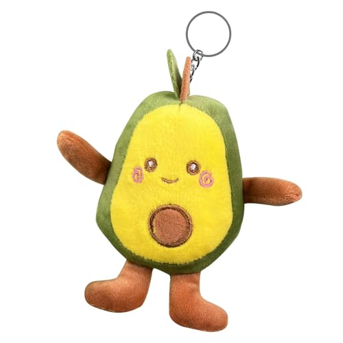 Avocado Schlüsselanhänger Plüsch,Avocado Plüsch klein - Niedlicher Plüsch-Schlüsselanhänger für Autoschlüssel,Schlüsselanhänger für Damen- oder Mädchentaschen, Geldbörsen-Rucksack-Zubehör, Avocado-Sch von Fulenyi