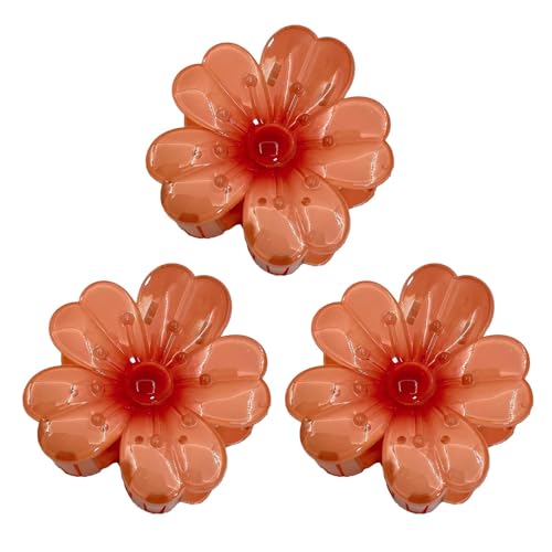 Blumenkrallenclips für Damen, 3 x -Haarklammern, elegantes Urlaubszubehör, künstliche, Haar-Accessoires für Freunde und Familie von Fulenyi
