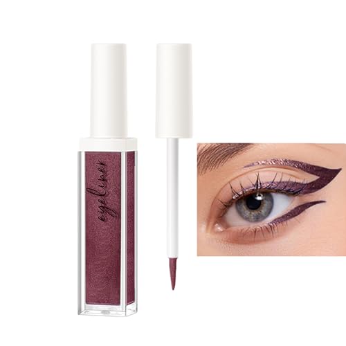 Eyeliner-Stift, Flüssiger Glitzer-Eyeliner bunt, Color Pearl Wasserdichter Eyeliner, bunte, schnell trocknende Lidschatten-Schimmer-Kosmetik für Frauen-Mädchen-Augen-Make-up Fulenyi von Fulenyi