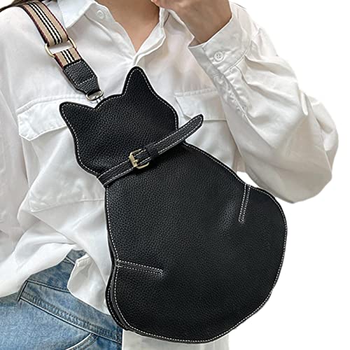 Frauen Katze Form PU Leder Schultertaschen Frauen Handtaschen Umhängetasche mit abnehmbarem und verstellbarem Gurt von Fulenyi
