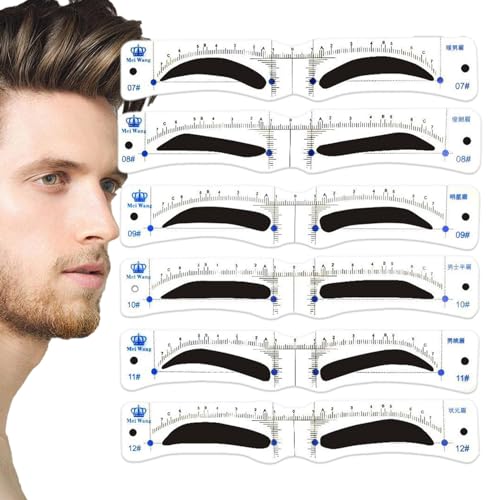 Fulenyi Augenbrauenschablonen Perfekte Augenbrauen, Augenbrauenschablone - Augenbrauen-Vorlage für Anfänger,Make-up-Brauenschablone, modisches Formwerkzeug für faule Männer und Jungen, einfache von Fulenyi