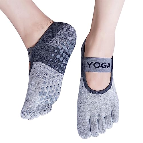 Fulenyi Fünf-Finger-Socken | rutschfeste Yoga-Socken | Pilates Grip Socken, Gripper Socken für Fitness, Yoga, Pilates, Running Toe Socken Fulenyi Fünf-Finger-Socken | rutschfeste Yoga-Socken | Pilates Grip Socken, Gripper Socken für Fitness, Yoga, Pilates, Running Toe Socken von Fulenyi