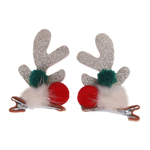 Fulenyi Geweih Weihnachtshaarnadeln,Weihnachtshaarspangen - Geweih-Clip-Nadeln für Mädchen-Haare | Geweih-Haarschmuck, Haarschmuck für Freunde, Frauen, Mädchen, Geburtstagsgeschenk von Fulenyi