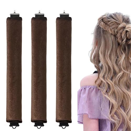 Fulenyi Hitzefreie Locken über Nacht, Hitzefreier Lockenstab,Stirnband-Lockenwickler Rods | Heatless Curling Rod Blowout Rods Set, Locken-Styling-Set zum Ausschlafen für Frauen und Mädchen von Fulenyi