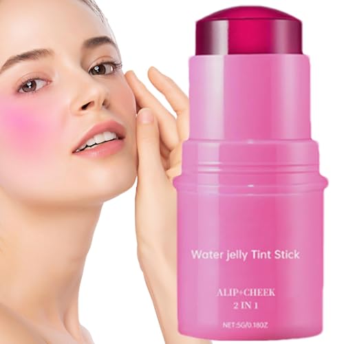 Fulenyi Jelly Lippenstift-Tönung, Jelly Blush Stick-Tönung | 5g Jelly Fruit Lippenbalsam - Gute Farbgebung, getönter Wangen-Lipgloss, Make-up-Lidschatten, natürlich für das tägliche Make-up von Fulenyi