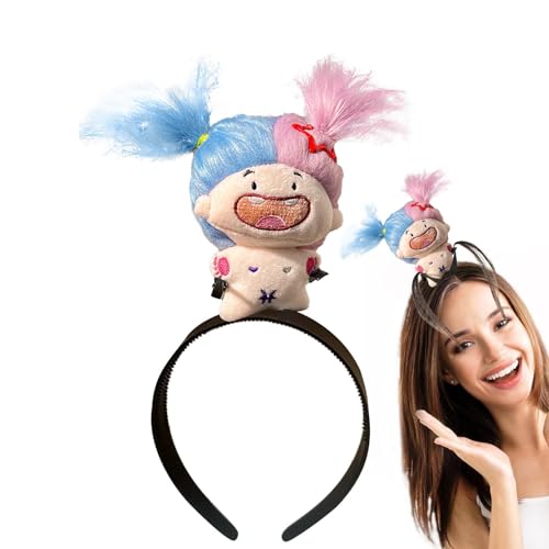 Plüsch-Haarreif, Puppenhaarband, Haarreifen mit Plüsch-Konstellation, niedliche Haarreifen zum Stylen, modische Plüsch-Puppe von Fulenyi