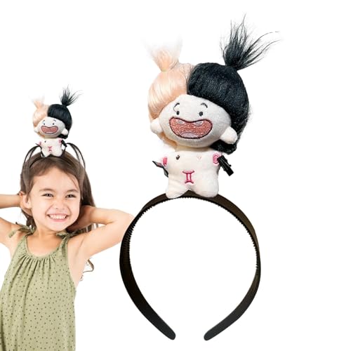 Fulenyi Plüsch-Puppen-Stirnband, Puppen-Haarreif,Haarband aus Plüsch-Cartoon-Puppe | Plüschpuppen-Kopfschmuck, Haarschmuck für Mädchen, Kinder, Kinder von Fulenyi