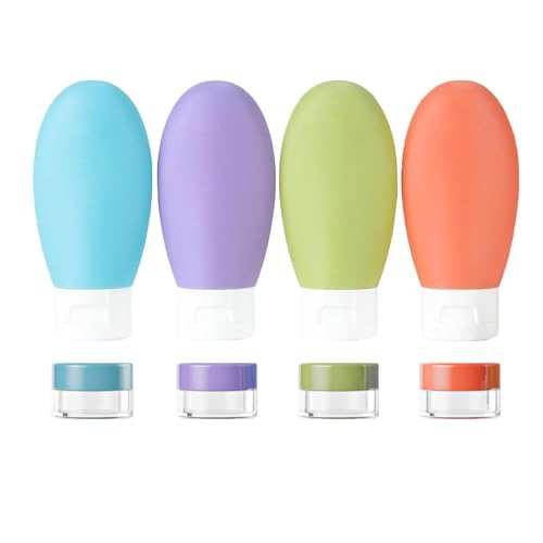 Reise-Kosmetikbehälter, Reiseflaschen-Set, quetschbare Lotionflaschen zum Befüllen von Reisen, Make-up-Flaschen für Damen, platzsparende Organisation von Fulenyi
