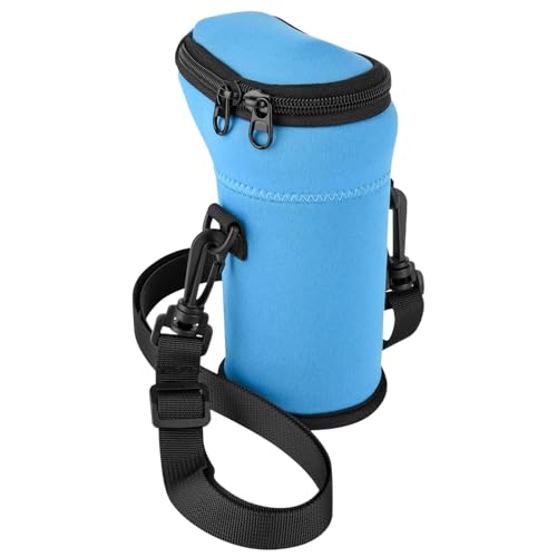 Wasserflaschenhalter mit Gurt, Schlinge für Wasserflaschen, Umhängetasche, für Reisen, Kinder-Schultertasche mit verstellbaren Schultergurten,, Himmelblau, Consulte la descripción, Siehe von Fulenyi