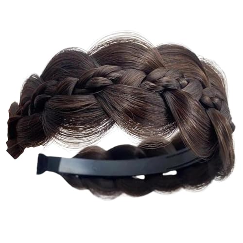 Geflochtene Haarreifen, Zopf-Haarband, breite Haarbänder mit Zähnen | Geflochtenes Haarband mit Fischgrätenhaar, Haarschmuck von Fulenyi