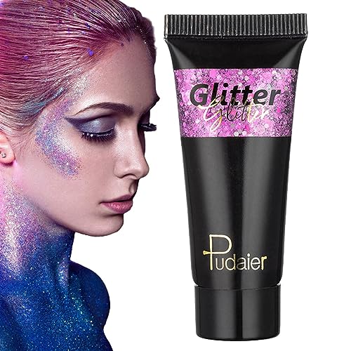 Glitzer-Haargel - Funkelnder holografischer, langlebiger, klobiger Glitzer - Haarglitzer für Körper, Gesicht, Haare und Lippen, Rave-Accessoires für Frauen und Mädchen Fulenyi von Fulenyi