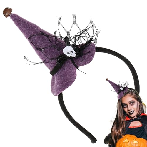 Halloween-Stirnband, Halloween-Stirnband für Damen, mit Hexenhut, eleganter Kopfschmuck für Party und Cosplay, Kürbis-Stirnband für Kostüme, Rollenspiele von Fulenyi