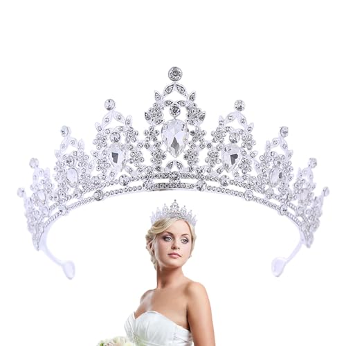Hochzeitskrone - Hochzeit Braut Haarschmuck - Strass-Hochzeitskronen und Tiaras für Frauen, Haarschmuck für Kostümpartys von Fulenyi