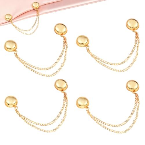 Magnetische Broschen für Strickjacke, Hijab Magnete mit Kette, magnetische Metallclips für Schals, Gürtelclips für Kleidung, elegante Kleidung, Magnete mit Kette, Zubehör für Kleidung für Hemden von Fulenyi