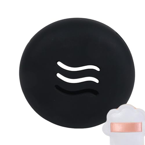 Make-up-Puffhalter rund,Puderquaste-Behälter, Kosmetik-Puff-Box | Make-up-Schwammhalter, staubdicht, Silikon, atmungsaktiv, nass und trocken, für Frauen von Fulenyi