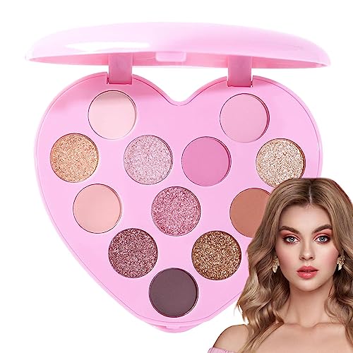 Matte Glitzer-Make-up-Palette | Matte Glitzer-Make-up-Palette,Langlebige Augen-Make-up-Palette in leuchtenden Farben, Make-up-Lidschatten in natürlichen Farben für Mädchen Fulenyi von Fulenyi