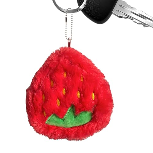 Münztasche, Obstbörse, kleine Geldbörse mit Plüsch- und Fruchtmotiv – verschleißfeste kleine Geldbörse mit Fruchtmotiv, Plüschbeutelanhänger, Erdbeer, Consulte la descripción, Siehe Beschreibung von Fulenyi