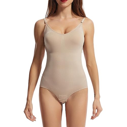 Shapewear Damen Bauchweg Bodysuit Formender Body Shaper Sculpting Tanga mit Verstellbarer Schultergurt Anti-Pinch-Design an Hüfte von Fulenyi