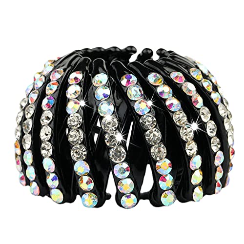 Vogelnest Haarkralle Strass - Erweiterbare Haarklammern für Pferdeschwanzhalter,Erweiterbare Vogelnest-Haarspange, Kopfbedeckung, Haarspange, Styling für Frauen und Mädchen von Fulenyi