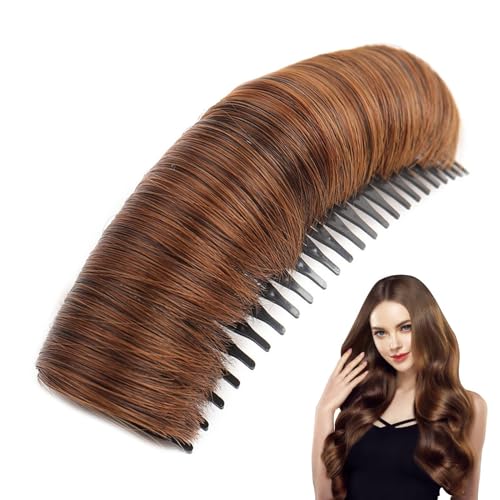 Volumen-Haarbasiseinsätze,Bump It Up Volumen-Haarspange,Princess Styling Erhöhtes Haarpolster - Einfach anzubringende, leichte natürliche Haarspange für Volumen für Mädchen, langes und kurzes von Fulenyi
