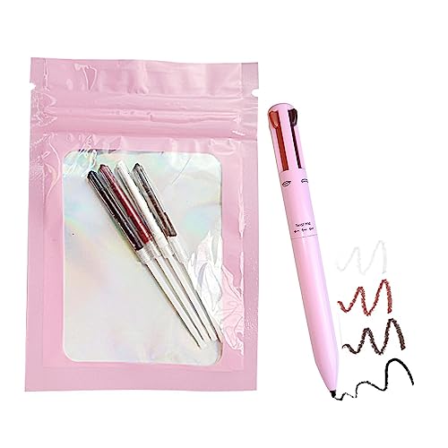 Wasserfester Eyeliner-Stift - Matter 4-in-1-Lippenstift,4 Farben, schweißfest, einfach zu färben, rotierender Lippenstift, langlebige Formel für alltägliches Make-up Fulenyi von Fulenyi