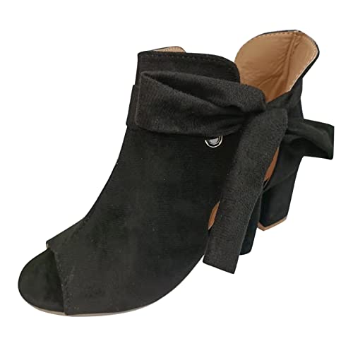 Absatzschuhe Damen: Blockabsatz Pumps Schwarz Slingback Mary Janes Zum Kleid High Heels Trachtenschuhe Business Rockabilly Dirndl Schuhe Gothic Hochzeit Elegant Tanzschuhe von Fulidngzg