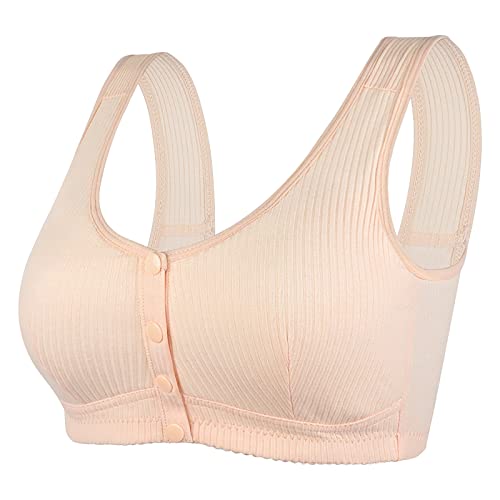 BH Damen Ohne Bügel Schlaf Baumwolle Grosse Grössen Sport Bustier mit Push Up Verlängerung Bequemer Stilltops Schwangerschafts BH Soft Gepolstert Seamless Umstands BH Nursing Bra Still BH von Fulidngzg