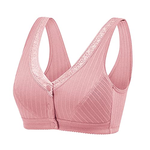 BH Schwangerschaft, Baumwolle Postpartum Große Brüste mit Push Up Stilltops Grosse Grössen Nursing Bra Bustier Bequemer Gepolstert Nahtlos Umstands BH Stillbhs Schwangerschafts BH von Fulidngzg