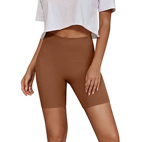 Bauchweg Unterhose Damen, Seamless Boxershorts Radler Anti Scheuern Oberschenkel Baumwolle Hose Unter Kleid Kurze Gym Unterm Radlerhose mit Bein Hautfarbene Unterhosen von Fulidngzg