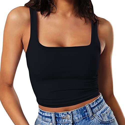 Damen Weste Kurz Sommer Spitze Elegant Crop Tops Cropped Oberteil Sport Kurz Bauchfrei Cami Top Bralettes Vintage Ärmellose Blusentop Ärmellose Shirt Ärmellose Bluse Weste Crop Tank Tops von Fulidngzg