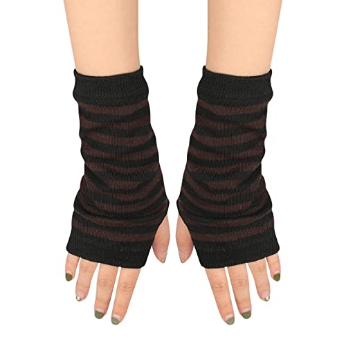 Fingerlose Handschuhe Damen Thermo Touchscreen Stulpen Arm Winterhandschuhe Warm Y2K Armstulpen Pulswärmer Schwarz Winter Teenager Mädchen Handstulpen von Fulidngzg