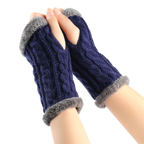 Fulidngzg Armstulpen Damen Winter Y2K Warm Fausthandschuhe Thermo Teenager Mädchen Fingerlose Handschuhe Handstulpen Schwarz Touchscreen Pulswärmer Winterhandschuhe von Fulidngzg