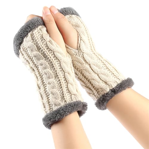 Fulidngzg Armstulpen Damen Winter Y2K Warm Fausthandschuhe Thermo Teenager Mädchen Fingerlose Handschuhe Handstulpen Schwarz Touchscreen Pulswärmer Winterhandschuhe von Fulidngzg