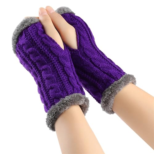 Fulidngzg Armstulpen Damen Winter Y2K Warm Fausthandschuhe Thermo Teenager Mädchen Fingerlose Handschuhe Handstulpen Schwarz Touchscreen Pulswärmer Winterhandschuhe von Fulidngzg