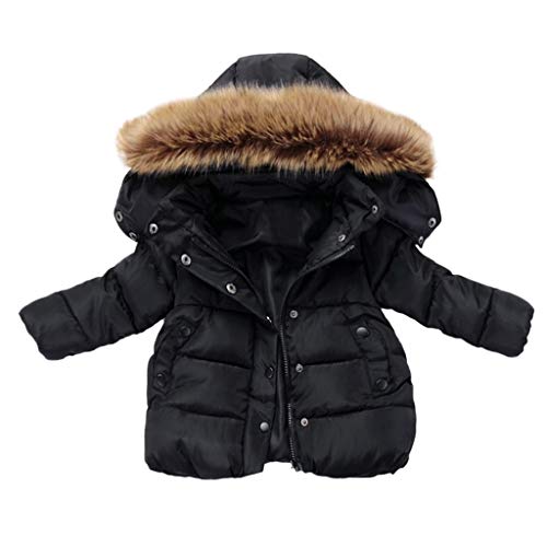 Fulidngzg Baby Winterjacke, Junge Mädchen Reißverschluss Lang Wintermantel Steppjacke Kapuzenjacke Warm Übergangsjacke Kinderjacken Dicke Winter Winterjacke Kleinkind Gefüttert Parka Jacke von Fulidngzg