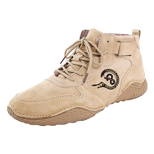 Fulidngzg Barfußschuhe Herren Winter Hike Herbst Winterschuhe Winterstiefel Barefoot Elegant Winterbarfussschuh Wanderschuhe Winter Wildling Knöchelturnschuhe Wasserfeste Schuhe Sneaker von Fulidngzg
